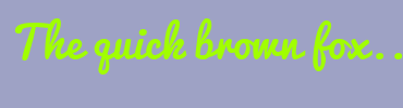 Image with Font Color A1FF00 and Background Color 9EA2C5